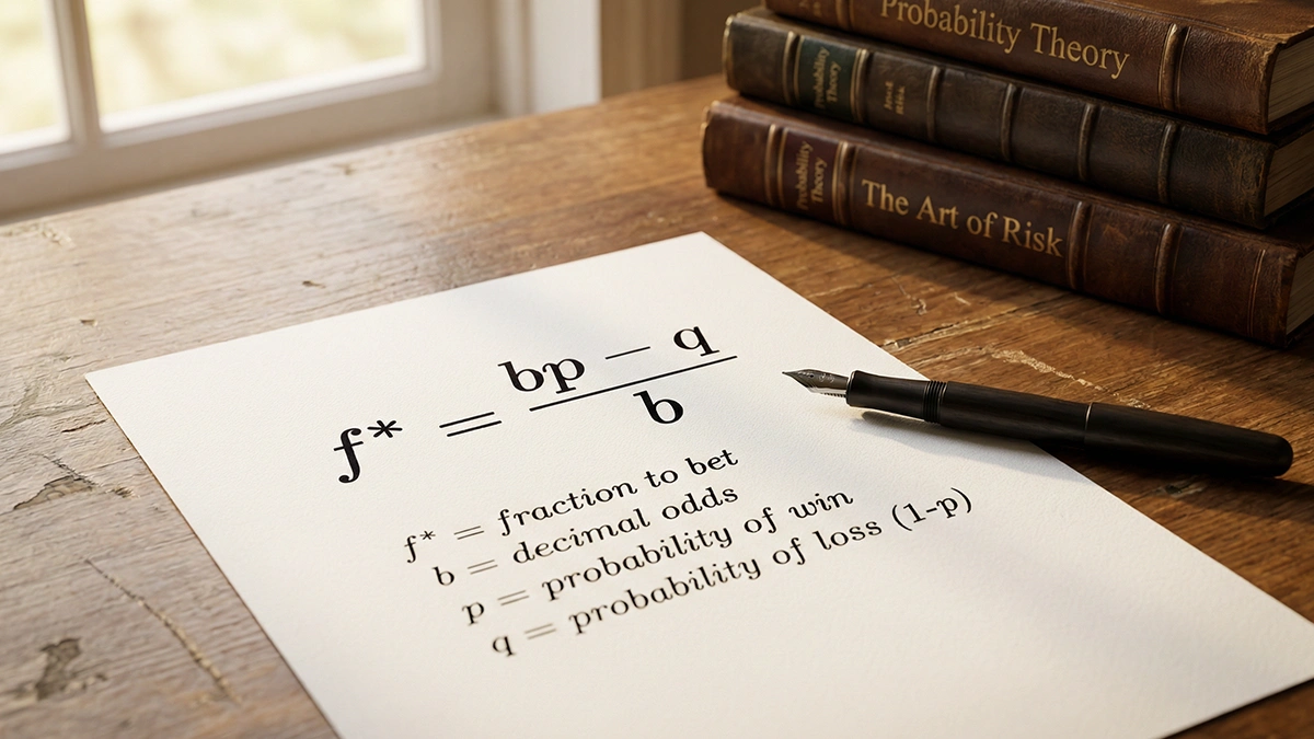 Feuille de papier avec une formule mathématique écrite à la main et un stylo posé dessus