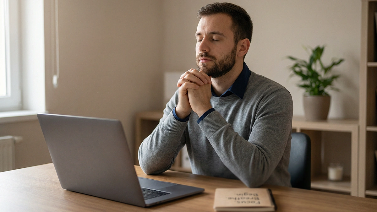 Psychologie du parieur — homme concentré devant ses notes de paris